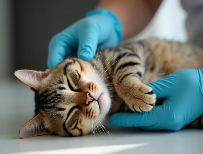 Specialist carefully handling a deceased cat with dignity in Hopetoun Park